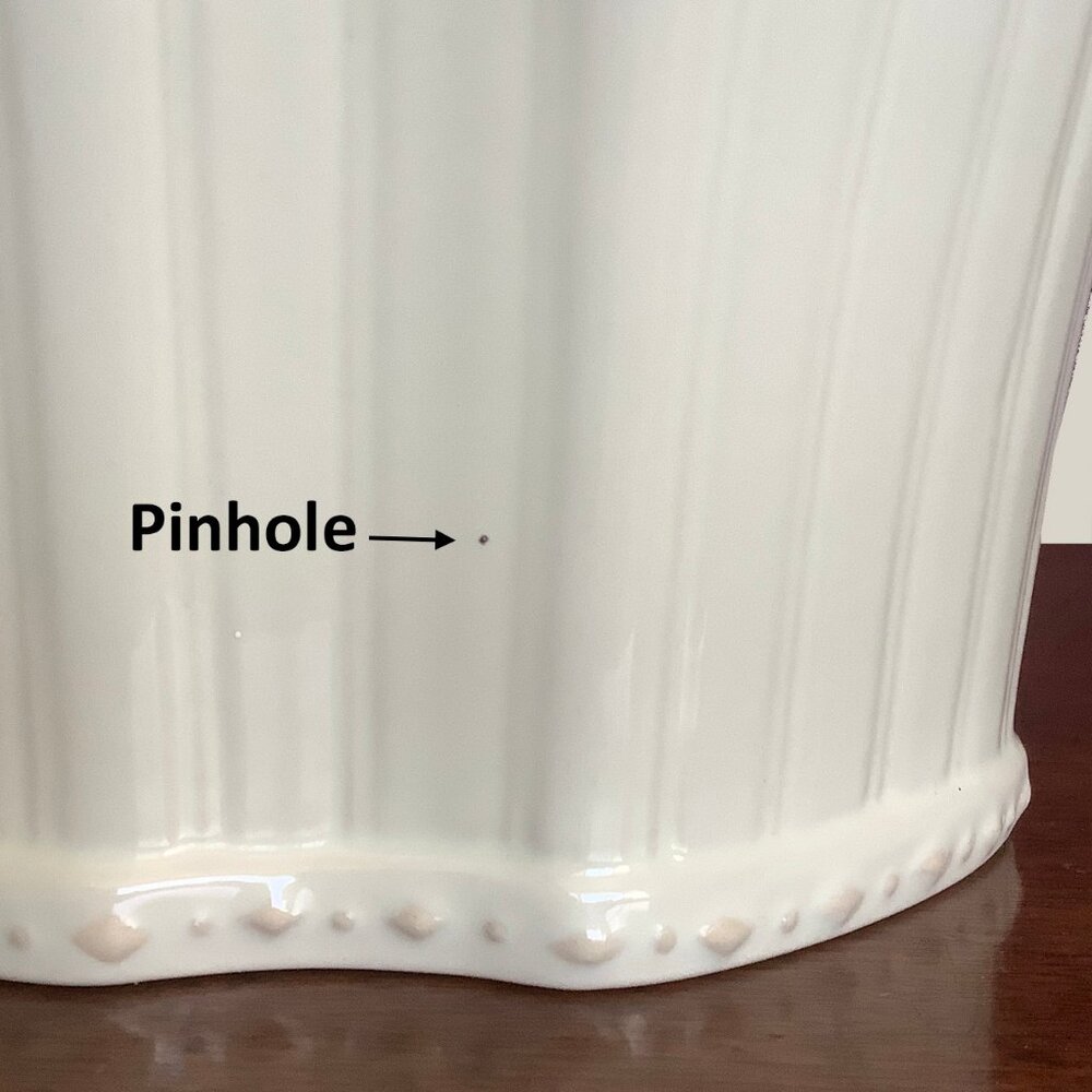 EUC Harry & David Bone Colored Ceramic Planter - Picture 8 of 9